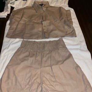 Buffalo David Bitton Beige Trousers and shirt sold as a set / small